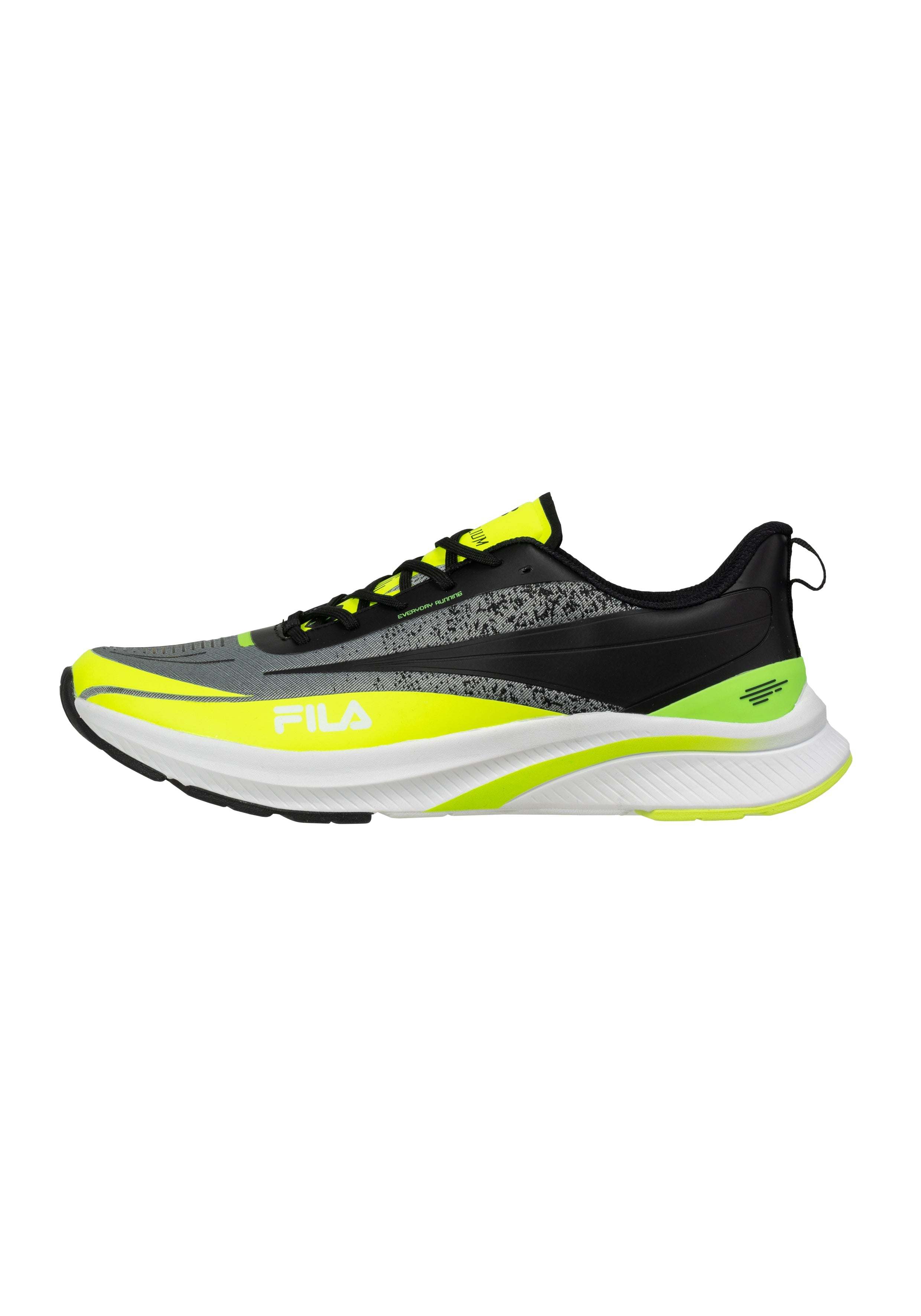 Beryllium in White-Safety Yellow Running Shoes Fila   