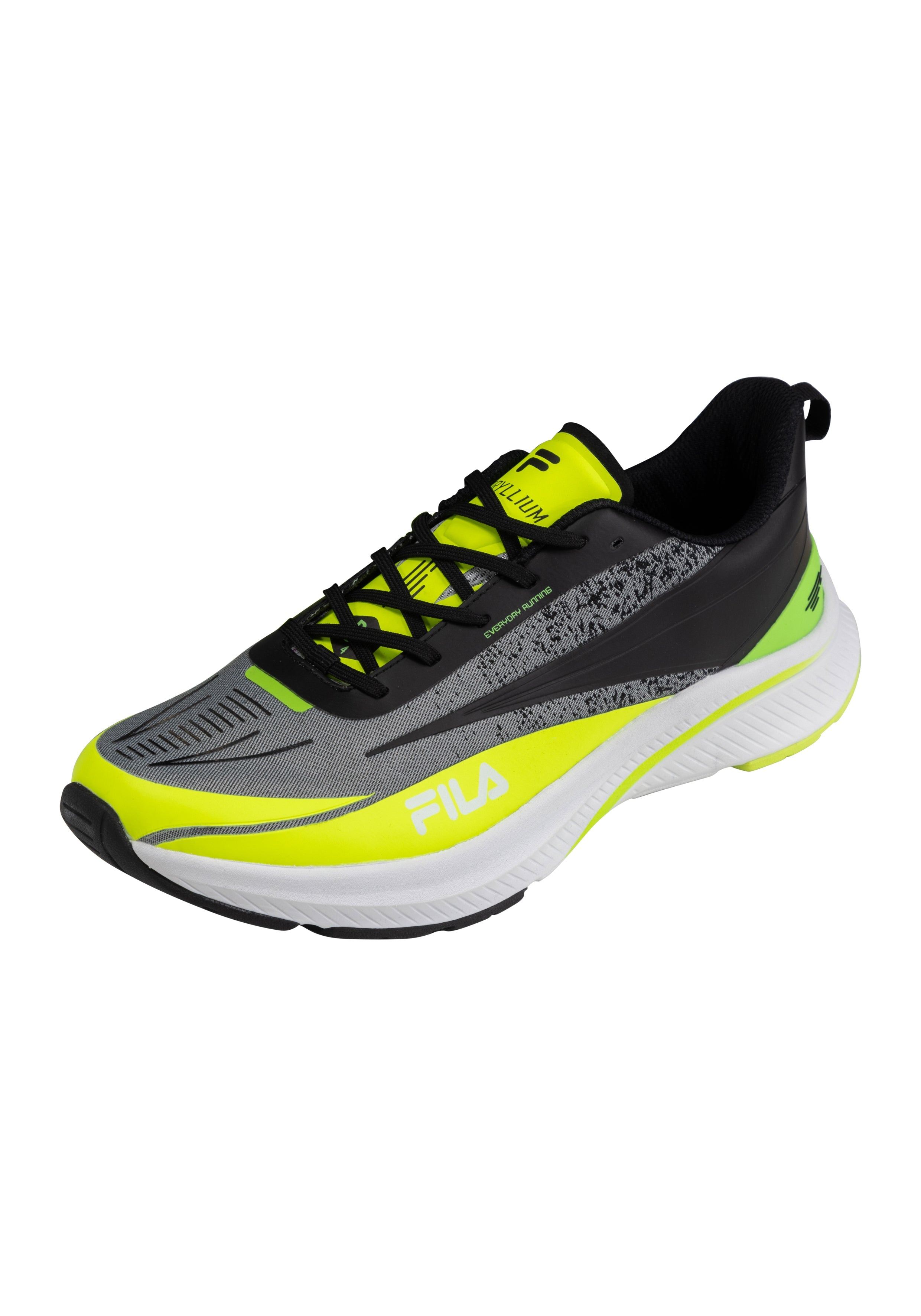 Beryllium in White-Safety Yellow Running Shoes Fila   